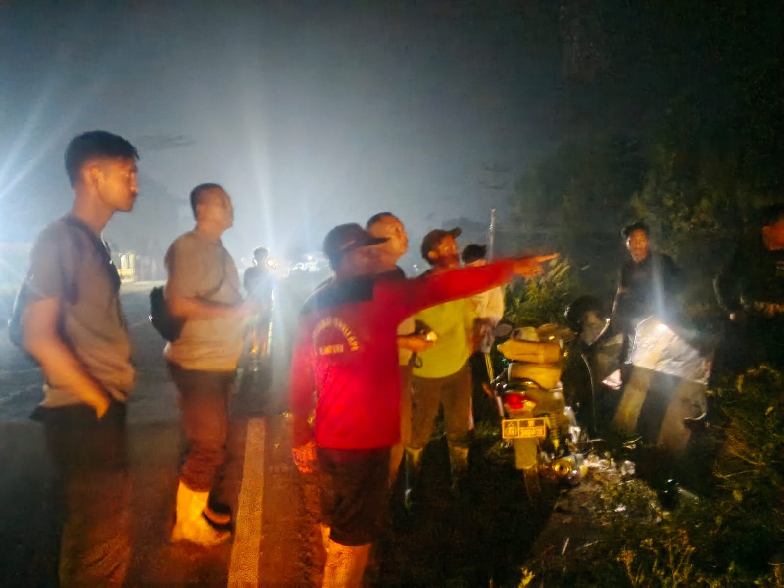Polisi ground check Karhutla di Desa Galang, Kecamatan Sungai Pinyuh.