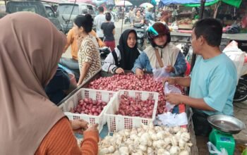 Harga Bawang di Pasar Pagi Sungai Pinyuh Meroket, Pembeli Mengeluh: Minta Ampun!