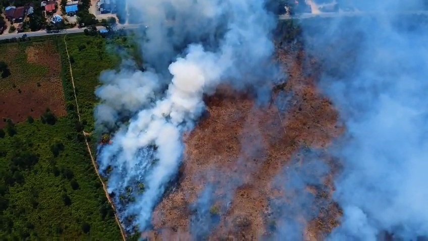 Karhutla di Desa Galang, Sungai Pinyuh, Kabupaten Mempawah
