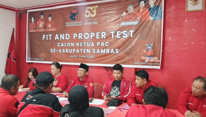 DPC PDIP Sambas Gelar Fit and Proper Test Calon Ketua PAC, Ada Mantan Kader PSI Ikut Serta