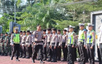 Kapolres Mempawah Pimpin Apel Gelar Pasukan Operasi Ketupat Kapuas 2026