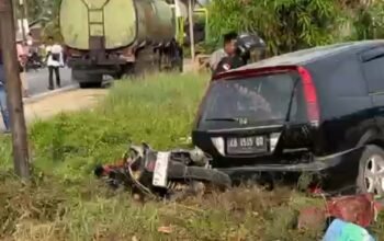 Kronologi Kecelakaan Maut di Sungai Pinyuh, Mobil Diduga Melebar ke Jalur Berlawanan