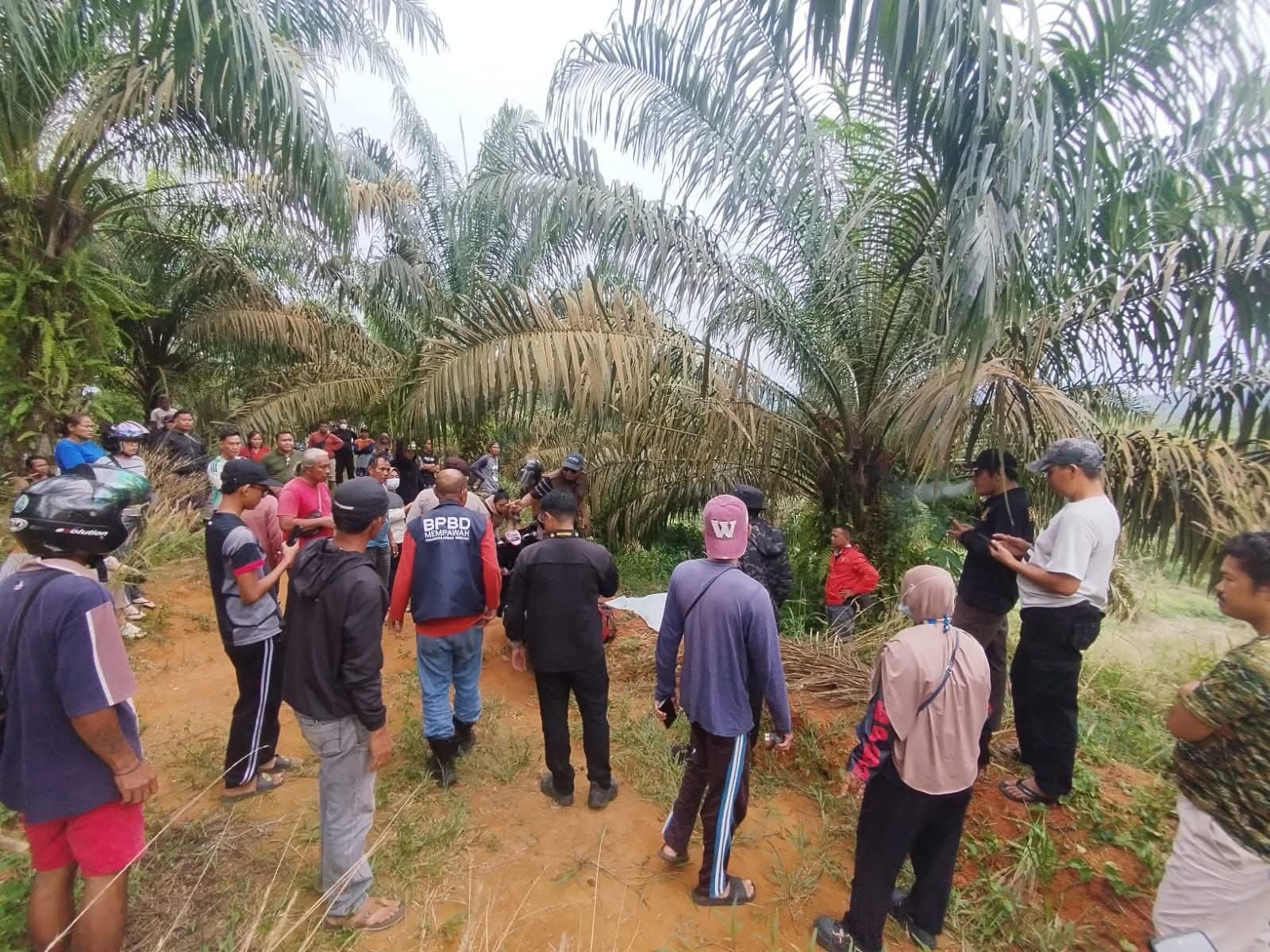 Warga menemukan lansia yang hilang saat mencari sayuran di hutan Kecamatan Anjongan, Kabupaten Mempawah.