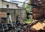 Puing kebakaran ruko kosong di Jalan Seliung, Pinyuh, Kabupaten Mempawah.