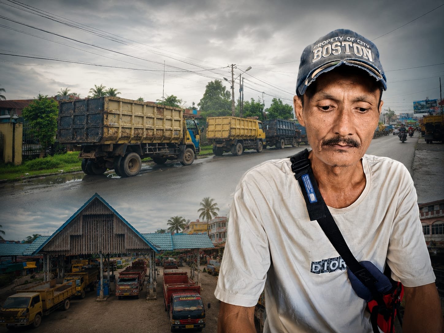 Fauzi, sopir truk di Sungai Pinyuh, mendukung aksi demo besar-besaran aliansi sopir terkait masalah BBM subsidi.