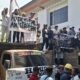 Sopir truk demo di DPRD Kabupaten Mempawah menyampaikan aspirasinya terkait masalah solar subsidi.