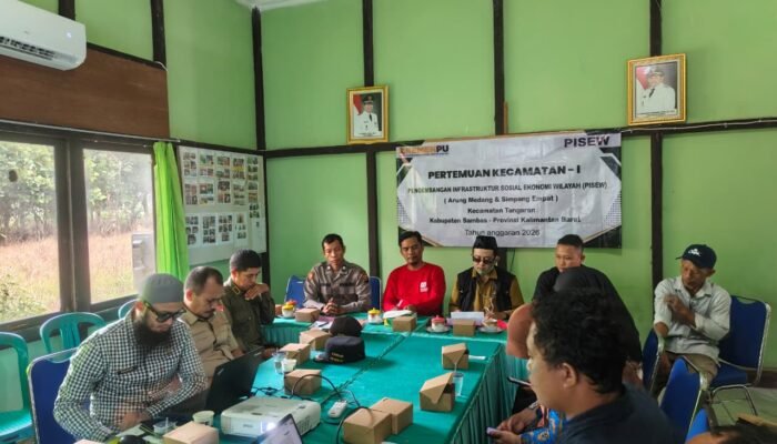 Kecamatan Tangaran Sambas Dapat Dua Lokus PISEW, Camat Tekankan Pelaksanaan Tepat Waktu
