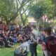 Peserta didik SMK Negeri 1 Mempawah Hilir demo terkait video viral sepasang guru yang diduga selingkuh.