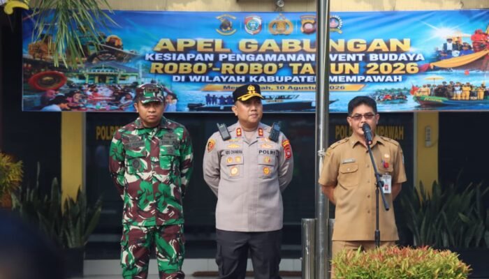 Forkopimda Mempawah Gelar Apel Gabungan Kesiapan Pengamanan Robo-Robo 2026