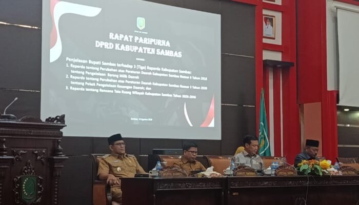 Bupati Sambas Ajukan 3 Raperda, DPRD Apresiasi Langkah Sinkronisasi Kebijakan