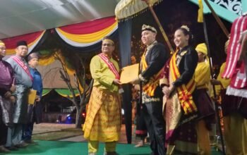 Dian Sastra Kini Bergelar Datok Petinggi Warta dari Istana Amantubillah