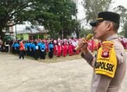 Kapolsek Sungai Pinyuh Imbau Tertib Lalu Lintas di Sela Gerak Jalan HUT ke-81 RI