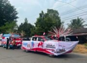 Bawa Konsep Perahu, Dinas PPKH Sambas Ramaikan Karnaval Mobil Hias HUT RI