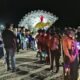 Momen pawai lampion dalam rangka Hari Pramuka di Sungai Pinyuh.