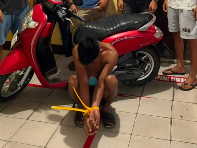 Maling motor Scoopy merah di Mempawah ditangkap polisi.