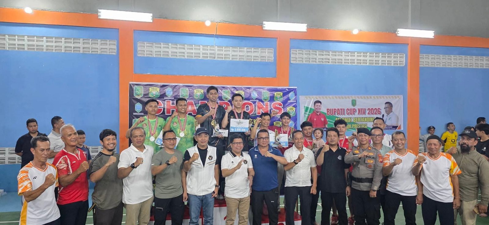 Wakil Ketua DPRD sekaligus Ketua PBSI Kabupaten Sambas, Lerry Kurniawan Figo apresiasi suksesnya Bupati CUP 2026.