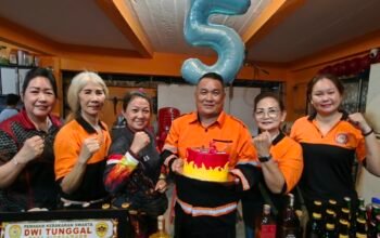 Apiau Terpilih Kembali Pimpin Damkar Jaguar Sungai Pinyuh hingga 2032