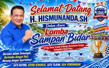 Haji Anda akan Gelar Lomba Sampan Bidar Tradisional di Kampung Arang Kubu Raya