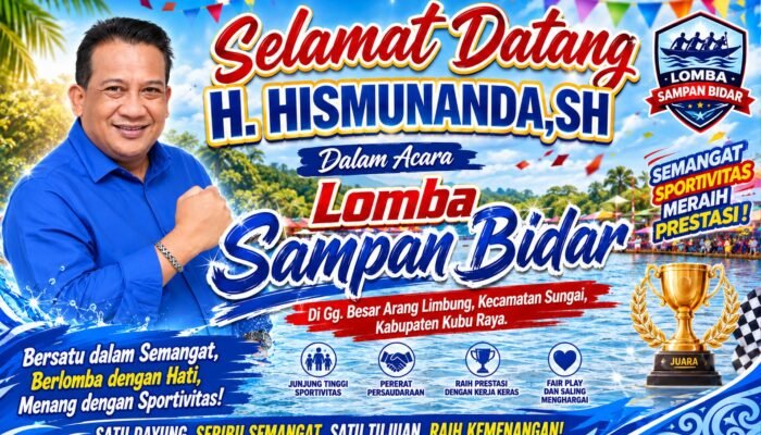 Haji Anda akan Gelar Lomba Sampan Bidar Tradisional di Kampung Arang Kubu Raya