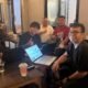 Ketu KONI Kabupaten Mempawah, Safruddin Asra dan tim sedang rapat mengurus pendaftaran atlet Porprov.