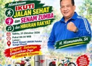Peringati Sumpah Pemuda, Haji Hismunanda akan Gelar Jalan Sehat dan Senam Zumba Gratis di Sungai Pinyuh