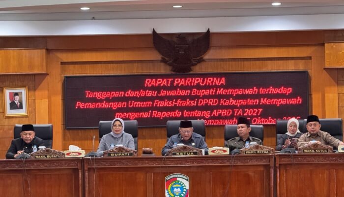 DPRD Mempawah Gelar Paripurna Jawaban Bupati atas Pandangan Fraksi soal RAPBD 2027